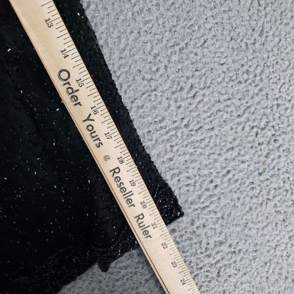 VINTAGE Laurence Kazar Jacket Womens‎ Small Evening Jacket Sequences Beaded Silk - Picture 6 of 13